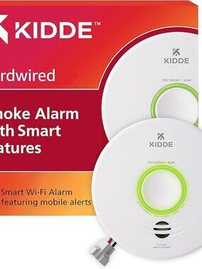 Kidde WiFi Smart Smoke Detector – Hardwired with Battery Backup, Voice &